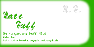 mate huff business card
